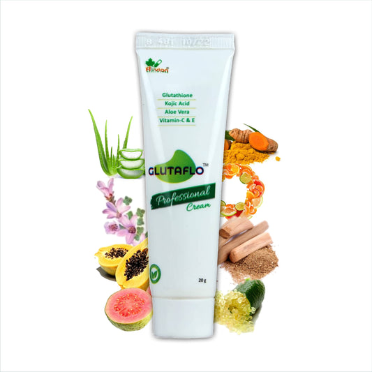 GLUTAFLO PROFESSIONAL CREAM 20GM Face Cream For Melasma Dark Spots Pigmentation and Anti Ageing With Vitamine C & E & B3