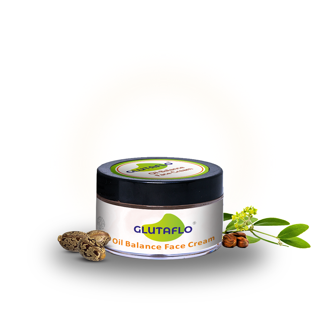 GLUTAFLO OIL BALANCE FACE CREAM With Tea Tree Oil and Turmeric Extract