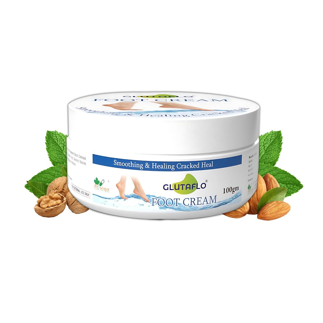 Glutaflo Foot Cream For Rough, Dry and Cracked Heel, Feet Cream For Heel Repair With Benefits of Urea, Lactic Acid and Vitamin E All Skin Types 100 Gm.