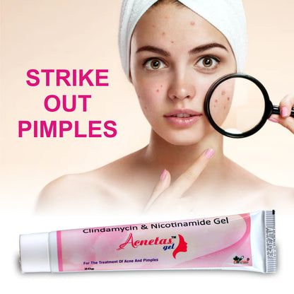 Acnetas Gel For The Treatment Of Acne And Pimple Pack Of (20gm) Each (2)