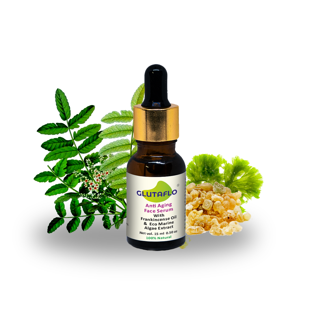 GLUTAFLO ANTI AGING FACE SERUM With Frankincense Oil & Eco Marine Algae Extract